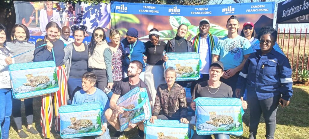 We started off the new Rotary Year with a Community Service Project 97 blankets donated to Zion House Recovery. * Giving Back on MANDELA DAY *